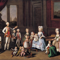 Rodina Leopolda I. s malým Rudolfem Janem