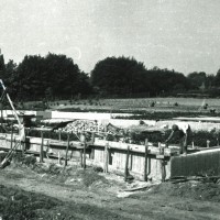 Stavba olomouckého rozária na začátku 70. let 20. století Zdroj: archiv VFO