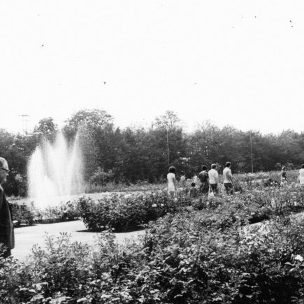 Stavba olomouckého rozária na začátku 70. let 20. století Zdroj: archiv VFO